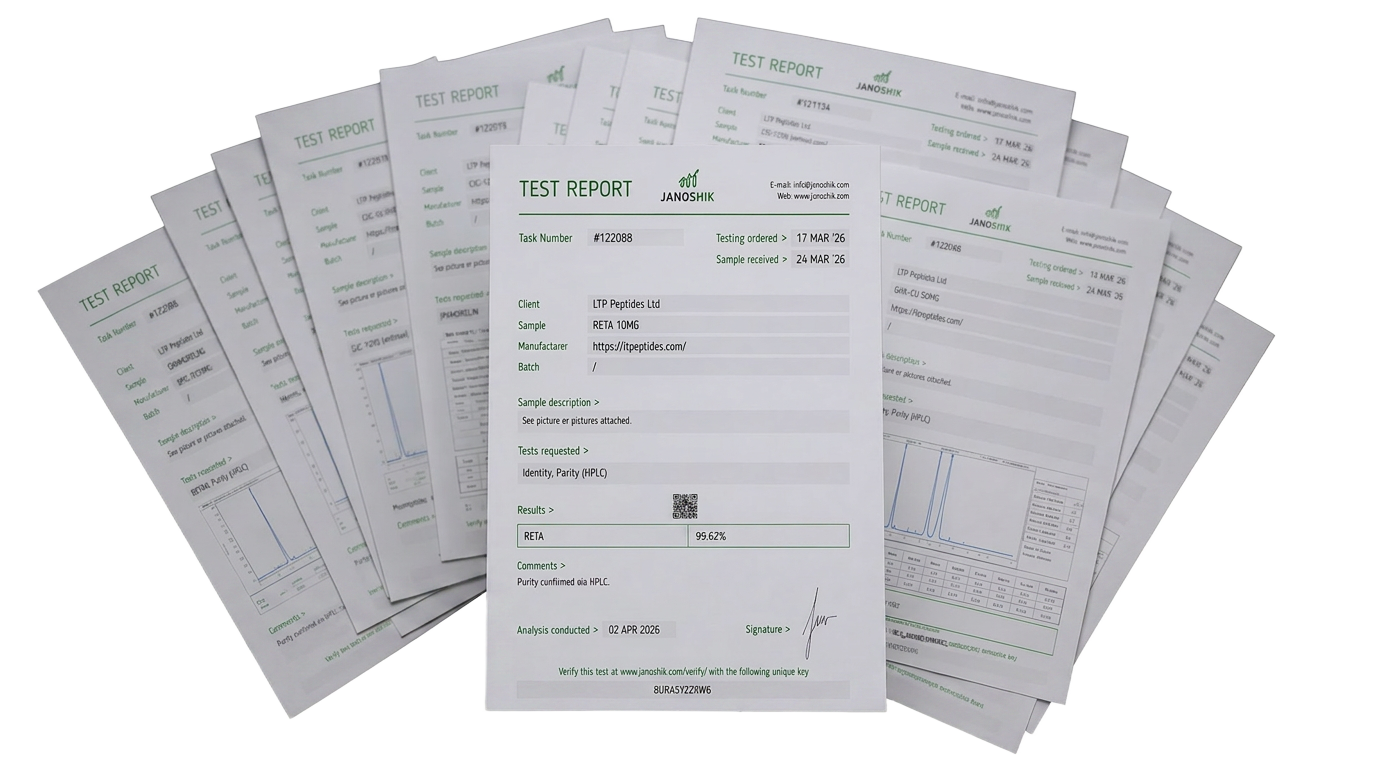 Frequency Labs Janoshik third-party Certificates of Analysis
