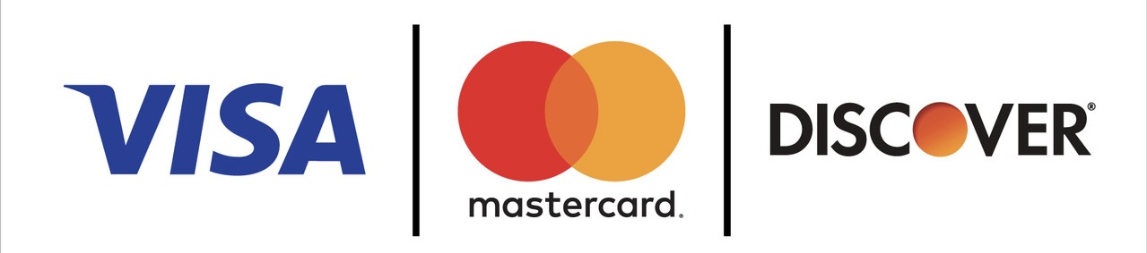 Visa, Mastercard, Discover accepted